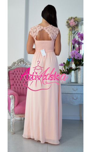 Dlhé ružové spoločenské šaty Astoria